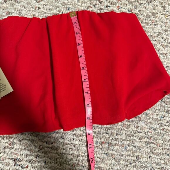 NWT Aritzia Wilfred Bonaventure Red Bouncy Tube Strapless Crop Top- Size Small - Picture 6 of 10